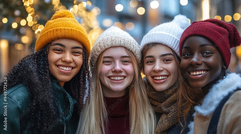 Multiracial Diverse Students Happy to Meet After the Holidays in College or University, 3D Illustration. AI generated illustration. Multiracial Diverse Students Happy to Meet After the Holidays in College or University, 3D Illustration. AI generated illustration.