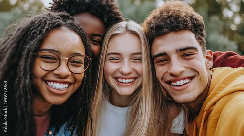 Multiracial Diverse Students Happy to Meet After the Holidays in College or University, 3D Illustration. AI generated illustration.