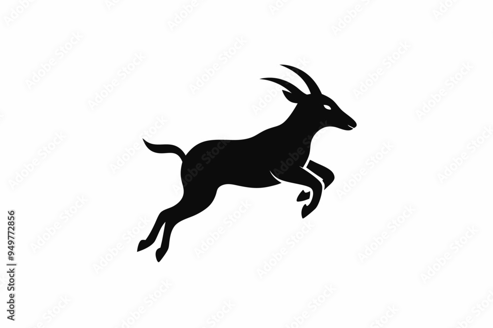 Fototapeta premium A jumping Goat