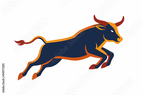 A jumping Bull