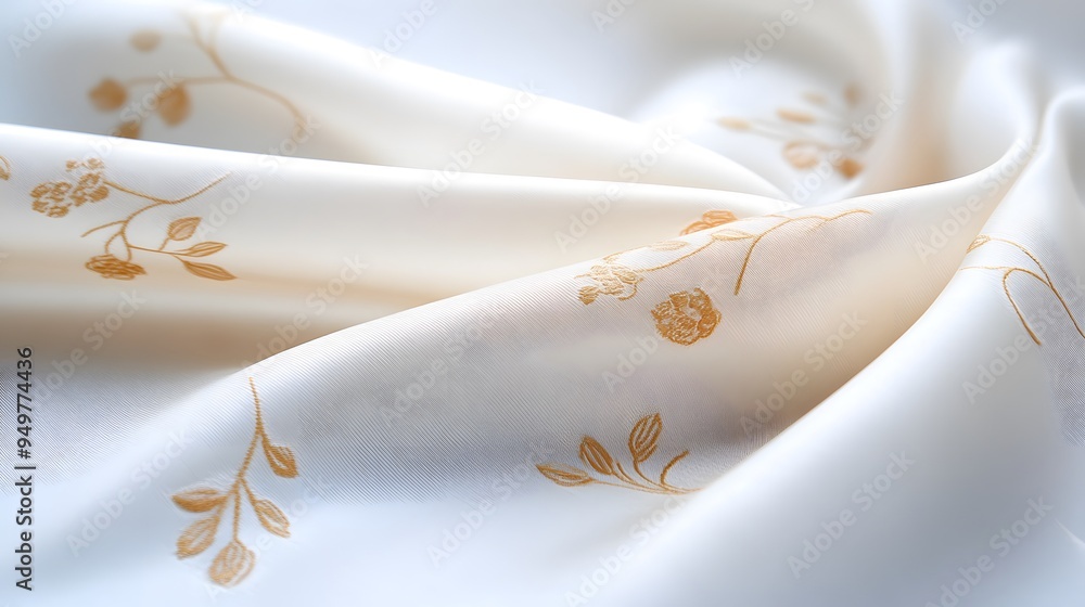 Delicate scrollwork pattern on a rich, luxurious fabric Delicate scrollwork pattern on a rich, luxurious fabric