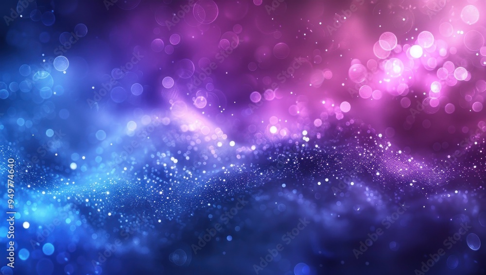 Abstract Purple and Blue Background with Bokeh Lights Abstract Purple and Blue Background with Bokeh Lights