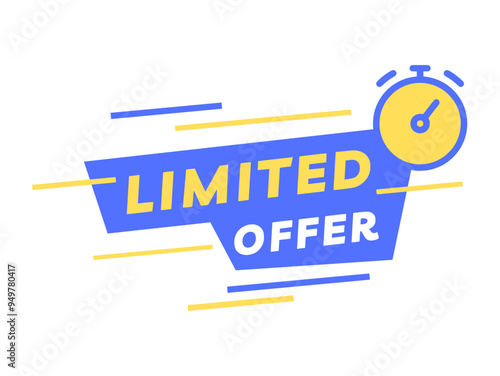 Limited Offer - Banner Template on the White Background. Vector Illustration
