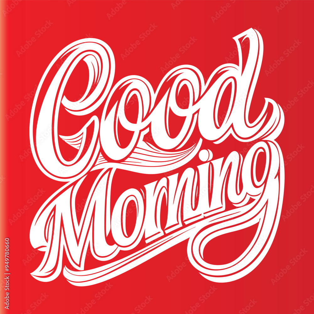 Creative good morning lettering background Creative good morning lettering background