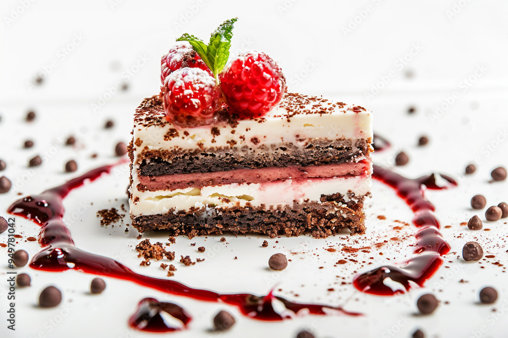 Picture of a elegant chocolate cake generative AI Picture of a elegant chocolate cake generative AI