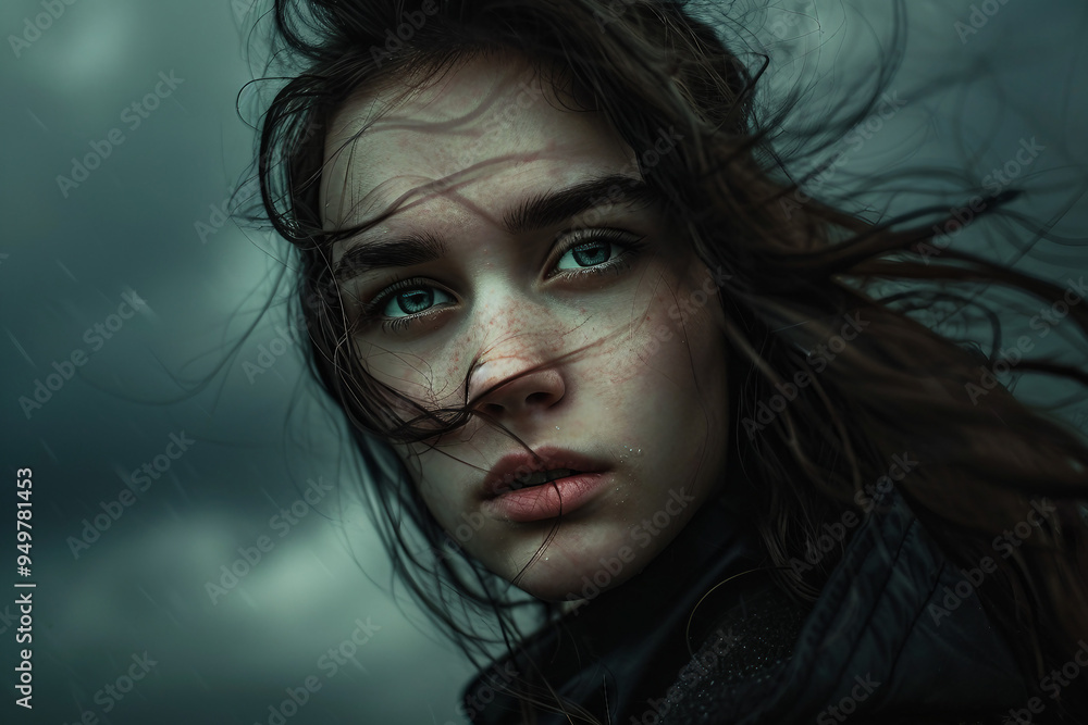 Extreme dangerous thunder rainstorm weather, Generative AI illustration Extreme dangerous thunder rainstorm weather, Generative AI illustration