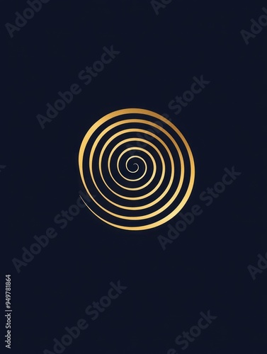 A golden spiral on a dark background, symbolizing harmony and growth.