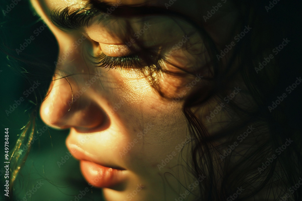 Generative AI creative illustration of desperate person with mental disorder health problems Generative AI creative illustration of desperate person with mental disorder health problems