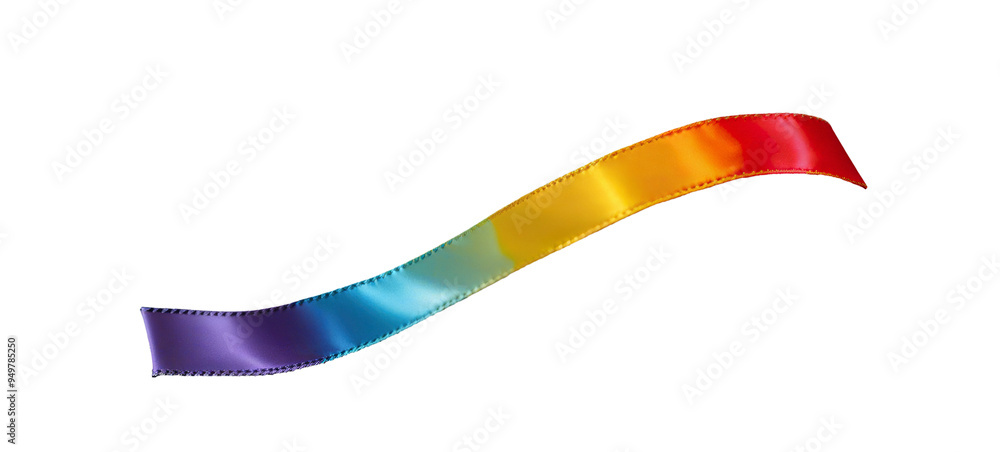 rainbow colored ribbon on transparent background rainbow colored ribbon on transparent background