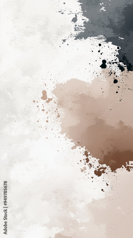 Minimalist Abstract Splatter Art in Neutral Tones Minimalist Abstract Splatter Art in Neutral Tones