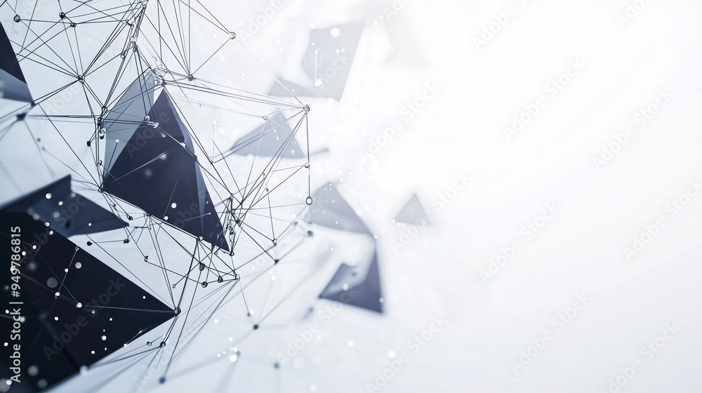 ภาพประกอบสต็อก Dot and connect line abstract background for cyber ...