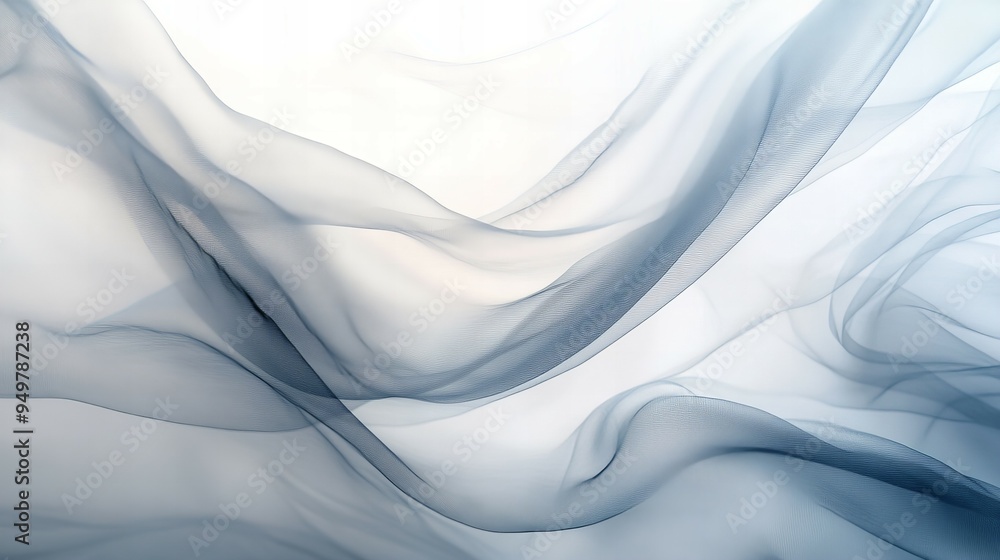 Fototapeta premium Abstract background with light blue waves, folds, and curved lines, perfect for modern design and creative art new beautiful stock image illustration AI