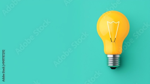 Light bulb with futuristic design, innovation and future growth, flat design illustration