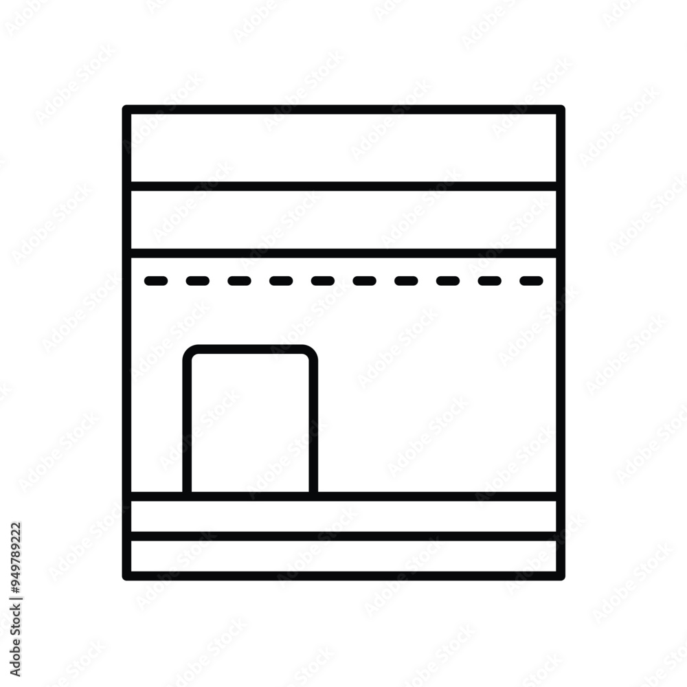 macca line icon with white background vector stock illustration macca line icon with white background vector stock illustration