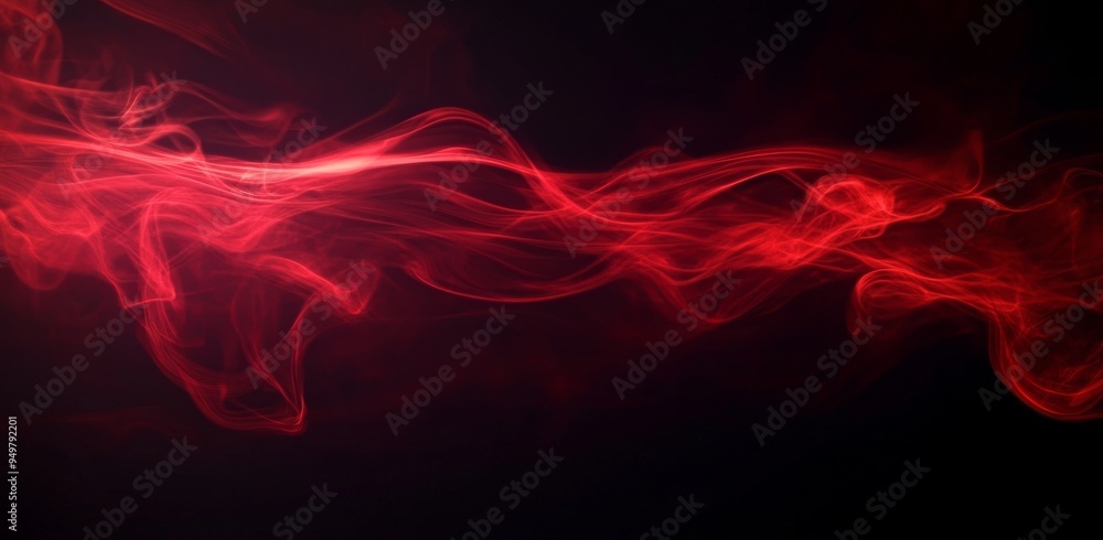 Abstract red smoke and fire on a black background, against a night sky. Abstract red smoke and fire on a black background, against a night sky.