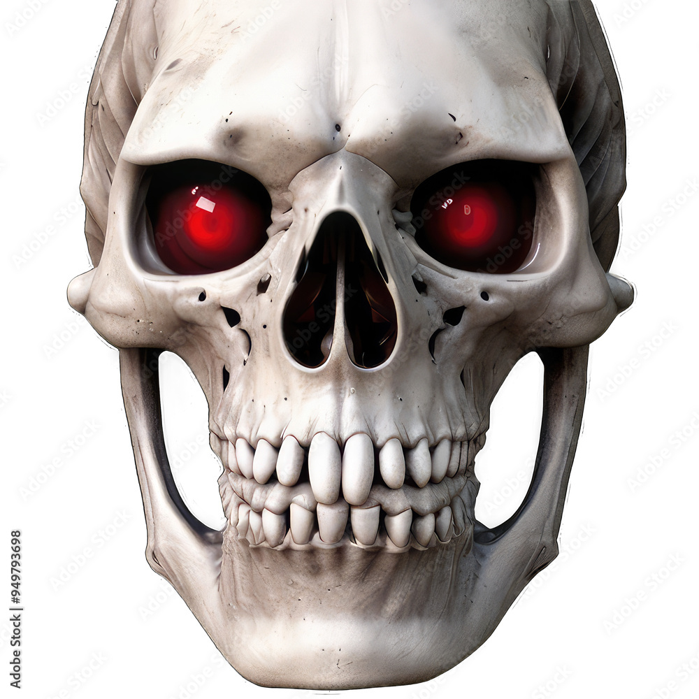 Illustration of a human skeleton with red eyes and a menacing expression, suggestive of a predator. Illustration of a human skeleton with red eyes and a menacing expression, suggestive of a predator.
