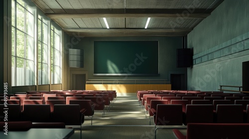 Lecture hall. AI generated illustration photo