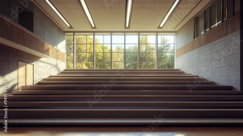 Modern Lecture Hall. AI generated illustration. photo