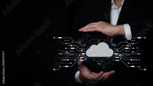 Data transfer through cloud technology Exchange data with modern internet technology that is fast and secure Internal document backup on online databases,Transfer files data system relocation concept