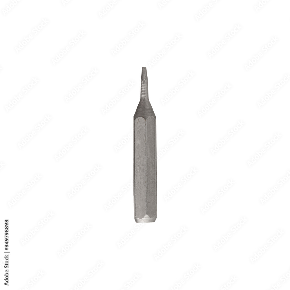 Iron bit for screwdriver and drill on Isolated on a white background close-up Iron bit for screwdriver and drill on Isolated on a white background close-up