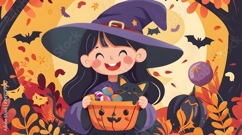 Cheerful Witch Celebrates H...