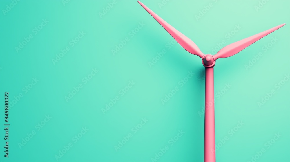 Wind turbine, harnessing natural power, 3D illustration Wind turbine, harnessing natural power, 3D illustration