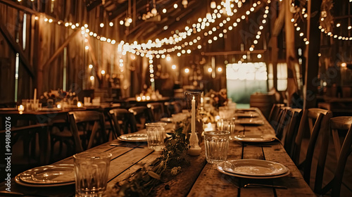 a barn wedding decoration
