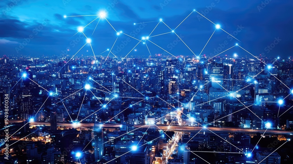 Communication network in telecommunication, focusing on seamless connectivity across devices and platforms Communication network in telecommunication, focusing on seamless connectivity across devices and platforms