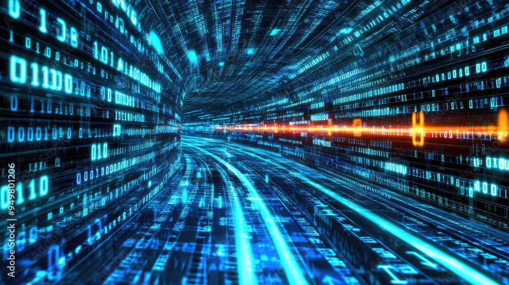 Digital communication in telecommunication, highlighting the role of data encoding, transmission, and reception Digital communication in telecommunication, highlighting the role of data encoding, transmission, and reception