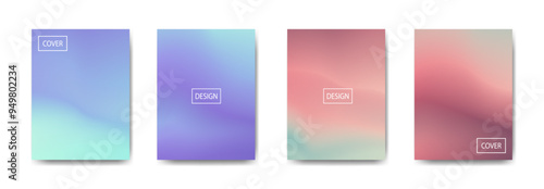 set of abstract background with beautiful gradation color, colorful background for poster flyer banner backdrop.vertical banner.cool fluid background vector illustration
