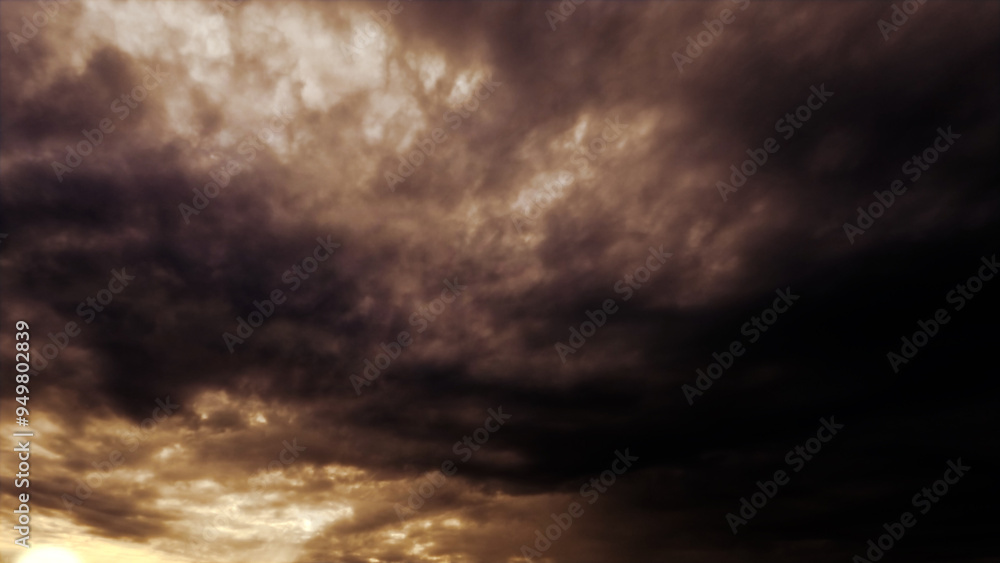 Fototapeta premium pretty sunrise golden clouds on the sky backdrop - photo of nature