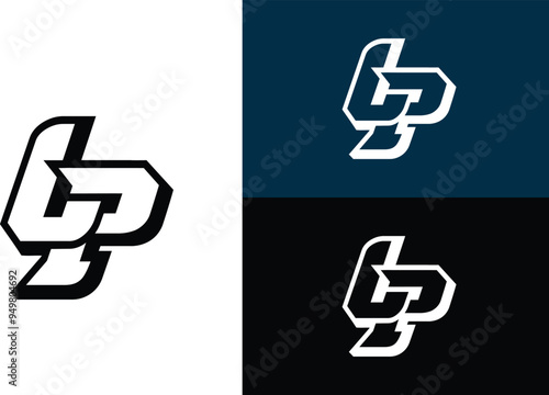 lp 3d company logo design and brand icon