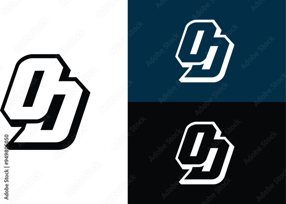 od logo modern 3d logo design od logo modern 3d logo design
