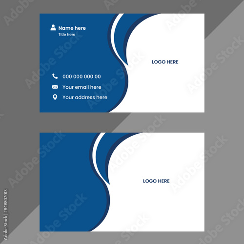 Business card design template, Clean professional business card template, visiting card, business card template,