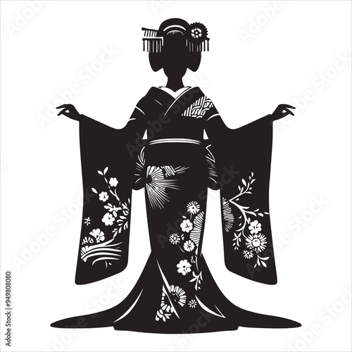 japanese geisha vactor