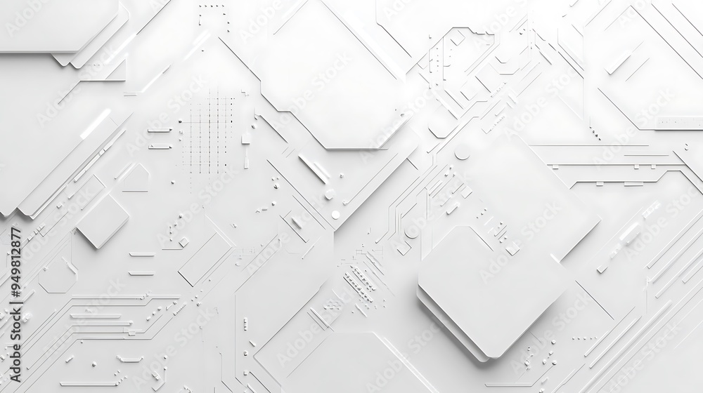 Abstract White Geometric Background