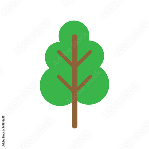 Tree icon vector. Plant illustration sign. Garden symbol or logo.