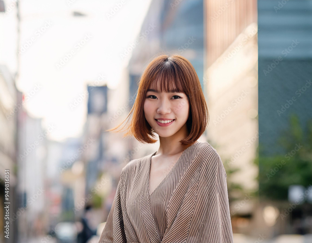 Fototapeta premium 笑顔の若い女性