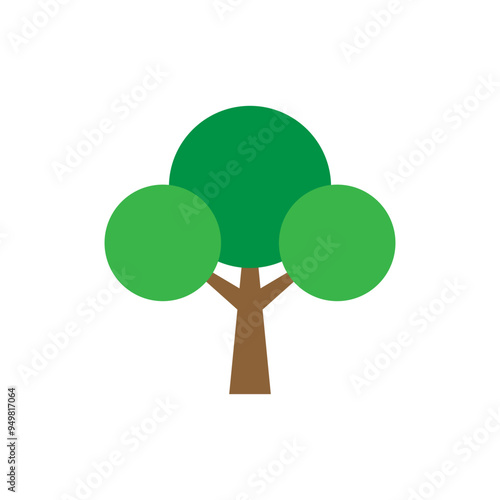 Tree icon vector. Plant illustration sign. Garden symbol or logo.