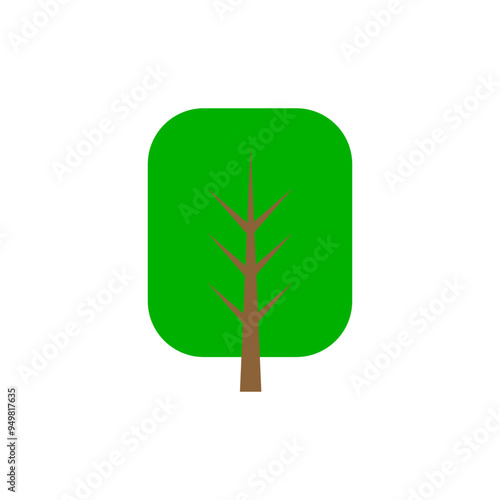 Tree icon vector. Plant illustration sign. Garden symbol or logo.