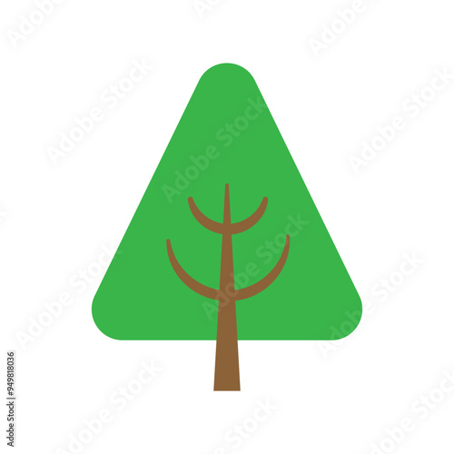Tree icon vector. Plant illustration sign. Garden symbol or logo.