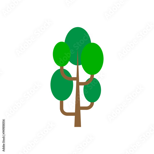 Tree icon vector. Plant illustration sign. Garden symbol or logo.