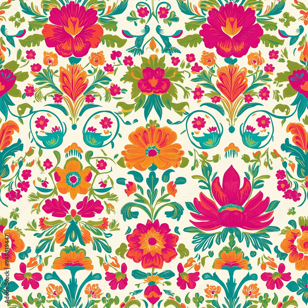 custom made wallpaper toronto digitalseamless pattern with flowers