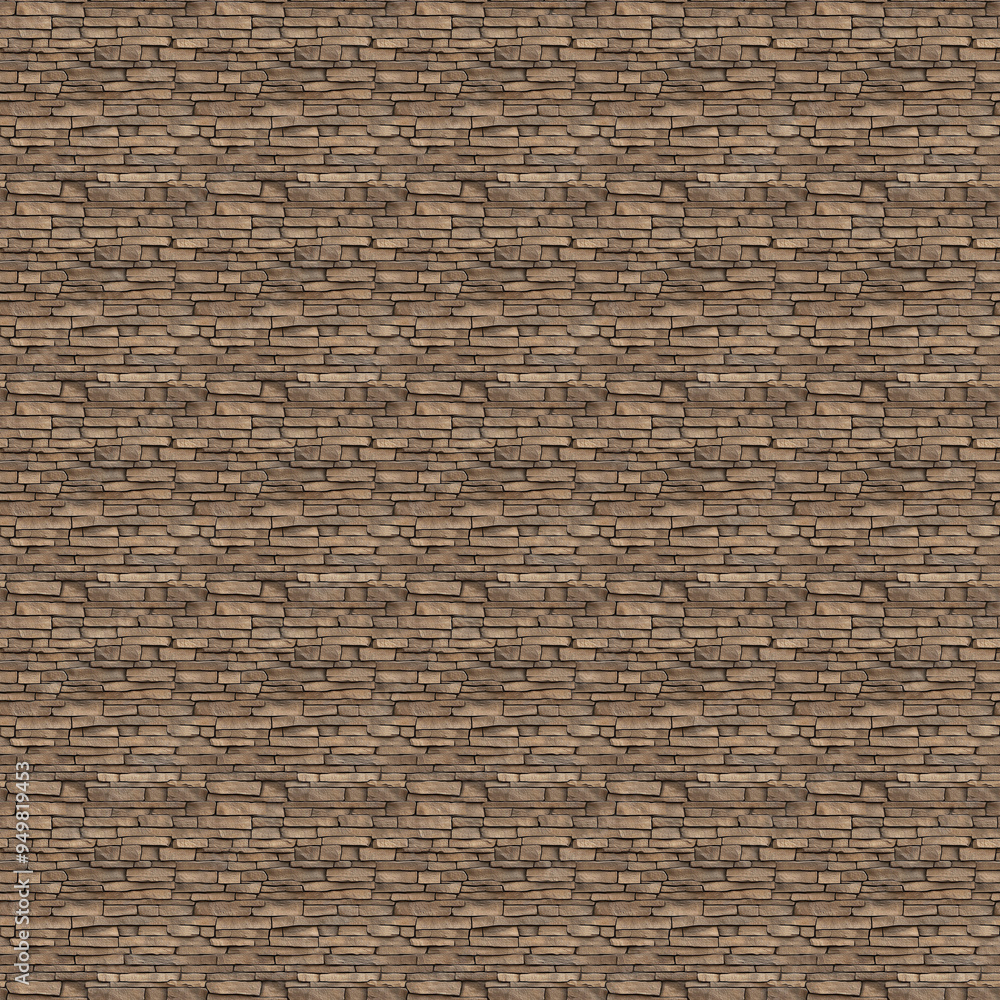 seamless natural stone wall tile texture gray brown stacked garden masonry construction material grain for surface mapping architecture game design 2d flat