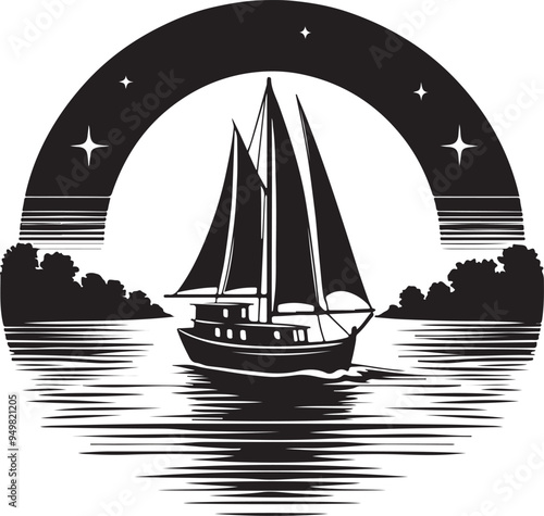 yacht in the sea