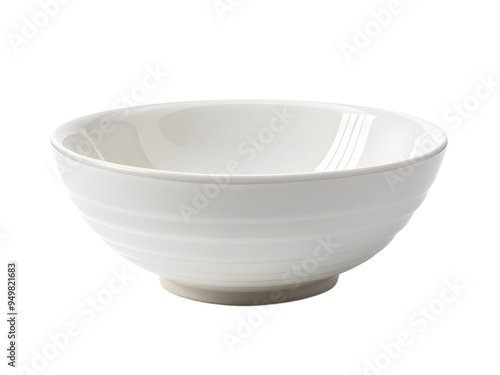 white ceramics bowl isolated on transparent background. 