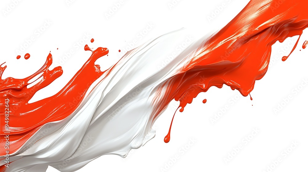 Abstract Splash of Red, White and Blue Paint Abstract Splash of Red, White and Blue Paint
