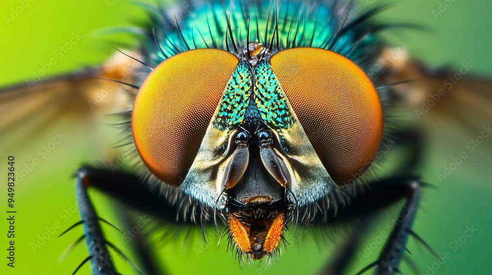 Carrion Inset Close-up image of a blow fly, also known as a carrion fly or cluster ...