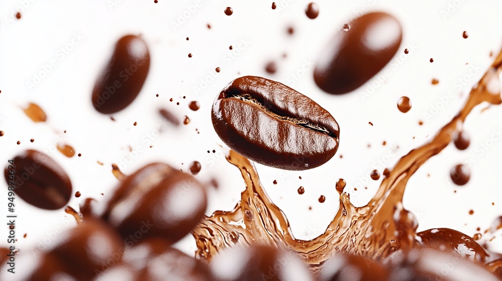 Coffee Splash with Coffee Beans Isolated on White Background. Concept Photo of Coffee Splash and Coffee Beans Isolated on White Background. Concept Photo of Coffee Splash Coffee Splash with Coffee Beans Isolated on White Background. Concept Photo of Coffee Splash and Coffee Beans Isolated on White Background. Concept Photo of Coffee Splash