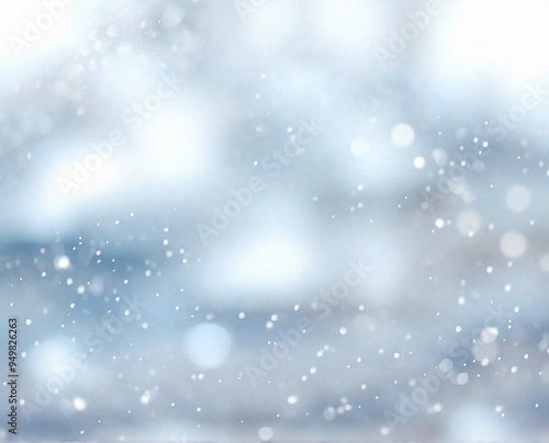 Winter Snow Scenery Bokeh Blur Winter snow Scenery Wallpaper Graphic Illustration, Generative AI